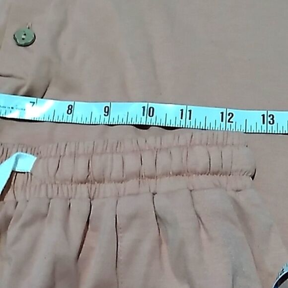 simplicity peach rustic button loungewear set - Picture 9 of 10